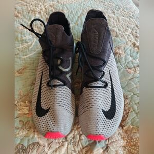 Nike Gray and Black Sneakers with Pink Accents